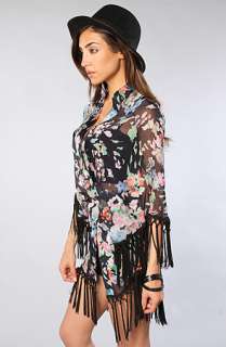 Reverse The Floral Fringe Shawl  Karmaloop   Global Concrete 