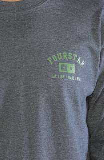 Fourstar Clothing The Athletic Bar LS Tee in Charcoal Heather 