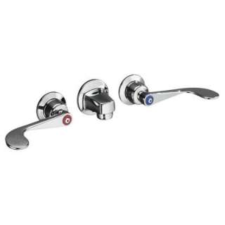 Triton Shelf Back Lavatory Faucet with Grid Drain and Wristblade Lever 