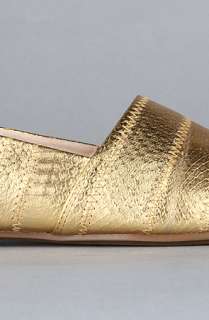 House of Harlow 1960 The Kail Shoe in Antique Gold Snake  Karmaloop 