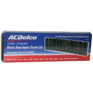 ACDelco 12 Piece Deep Well Metric Impact Socket Set AC ATA26 at The 