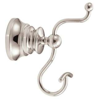 MOEN Waterhill Double Robe Hook in Polished Nickel YB9803NL at The 
