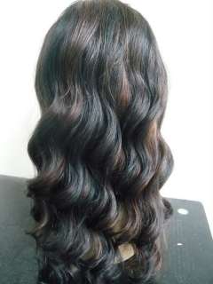 indian remy human hair full lace wigs 1b 30# body wave  