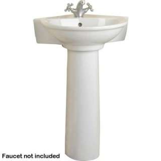 Barclay Products Evolution Corner Pedestal Bathroom Sink in Bisque 3 