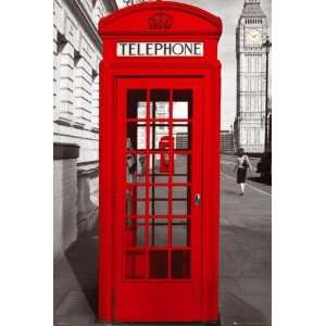 1art1 49303 London   Telefonzellen Perspektive, Big Ben Poster 91 x 61 