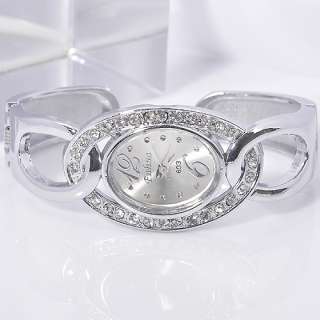 Lady women jewelry crystal bracelet bangle quartz watch  