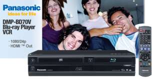 Panasonic DMPBD70V Blu ray Player with VHS Combo   1080/24p Playback 