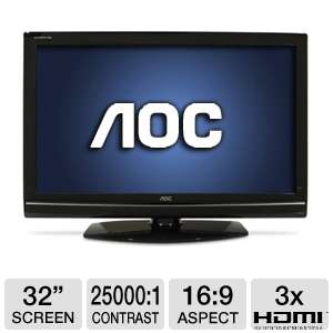 AOC LC32W063 32 Class LCD HDTV   Hospitality Mode, 720p, 1366x768, 16 