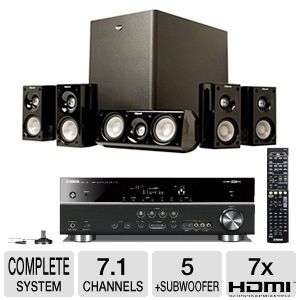 Klipsch HD500 Home Theater Speaker System and Yamaha RXV571BL 7.1 