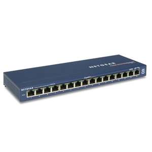 Netgear GS116 16 Port 10/100/1000 Mbps Gigabit Switch   Recertified at 