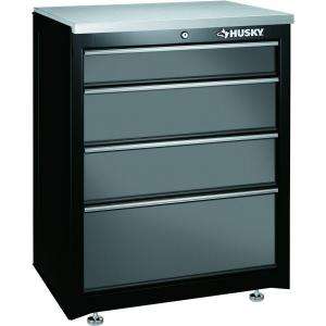 Husky 27 in. 4 Drawer Base Cabinet 27BC401BP THD 