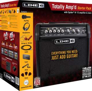 Line 6 Totally Ampd Spider IV 15 Guitar Amp Starter Pack  