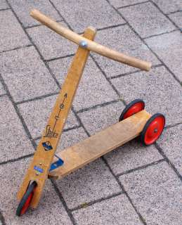 alter Holzroller   ABC STEPKE   Vero   Roller   Dreirad  