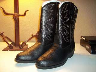 New Boys Western Boot Cowboy Boots Youth 6 Childs 6 Black w Comfort 
