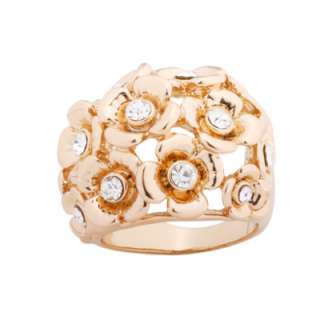 Large Blooming Flower Cocktail Ring Size 6 7 8 9 or 10  