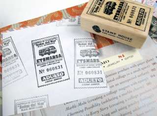 Decorative Stamps Rubber Stamp_Bus ticket  