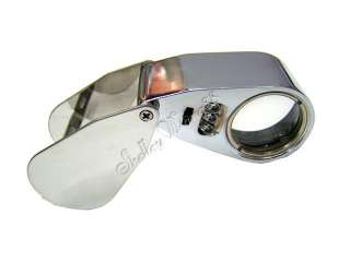   round swing away chrome plated case it has great magnification power