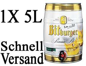Dose Bitburger Pils 5 Liter Fass Party Bier Partyfass  