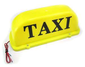 New 12V 1.5W Yellow Lamp Cap Topper Roof Taxi Car Light  