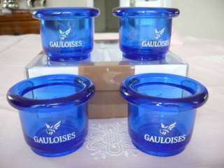 Teelichtgläser 4Stk von Gauloises in Blau wie Neu in Nordrhein 