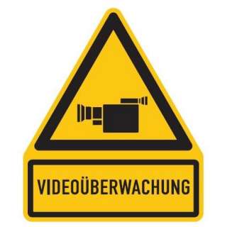 Aluminium Schild Videoüberwachung 237x200 mm geprägt Warnschild 