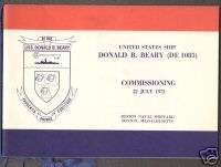 USS DONALD B. BEARY FF 1085 (DE) GROUPING  