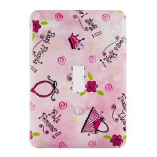 Amerelle Sassy Girl 1 Gang Pink Toggle Switch Wall Plate 1820T at The 