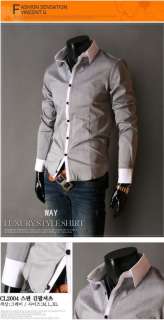 2012 New Mens Luxury Stylish Casual Dress Slim Fit Shirts 5 Colours 4 