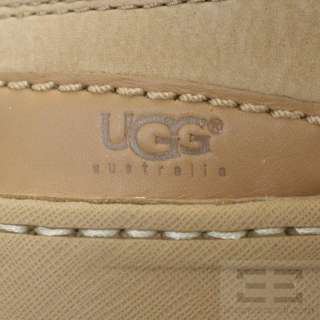 UGG Tan Suede & Shearling Trim Lace Up Boots Size 8 NEW  
