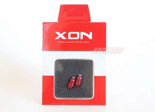 XON CNC French Type Tube Valve Cap Presta Swarovski Crystal 2pcs Red 