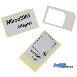 Micro Sim Adapter IPhone 4 4G IPad MicroSim + Schablone  