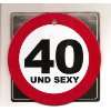 Funny Sign Schild Zonenschild Ende Geschenk zum 40. Geburtstag  