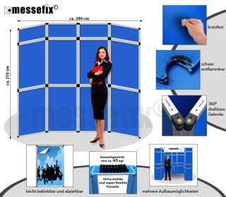 Promotionswand Messestand Faltdisplay Faltwand 240x210 cm Faltpaneel 