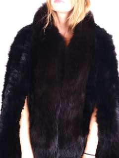   RUSSIAN SABLE Fur Swing SCALLOP Fox Mink Dress Jacket COAT CAPE  