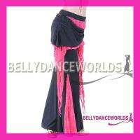 BLACK BELLY DANCE TRIBAL SARONG LACE PANTS W SKIRT 1137  