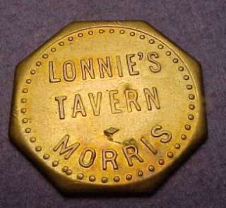 Morris (OK )Trade Token UNLISTED Lonnies Tavern gf 25¢ Nice (p2308 