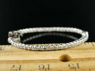 14K IN AND OUT ENDLESS WG 1.97CT DIAMOND HOOPS EARRINGS  