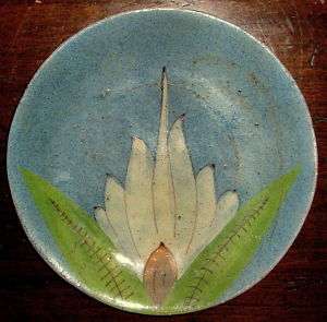 OLD Hand Thrown & Decorated Art Pottery Plate~MEXICO  