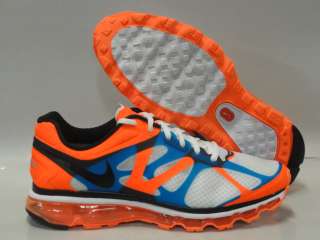 Nike Air Max + 2012 Orange White Blue Sneakers Mens Size 7.5  