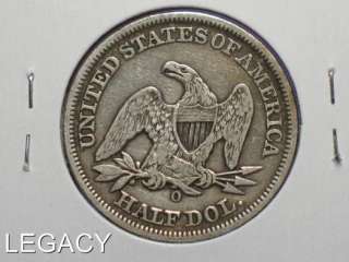 1856 O SILVER SEATED LIBERTY HALF DOLLAR (RI  