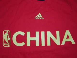 adidas NBA China Long Sleeve L/S Shirt Yao Ming NEW M  