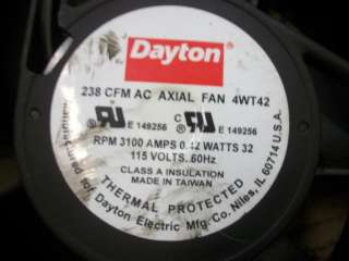 DAYTON 238 CFM AC AXIAL FAN 4WT42 115V 60HZ CNC  