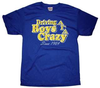 NEW Alpha Gamma Delta   Driving Boys Crazy Shirt   S/M  
