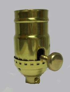 Lamp parts Solid brass off/on turn knob socket TR 441X  