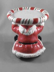 FITZ AND FLOYD Candy Christmas Pillar Candle Holder or Candy Dish 