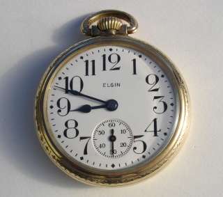   Gold Filled Antique Pocket Watch size 16 Open Face 17 jewels  