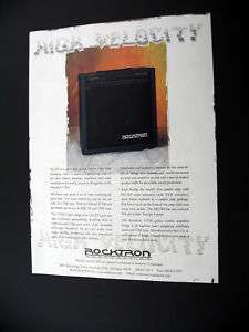 Rocktron Velocity VT60 Amplifier Amp 1997 print Ad  