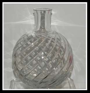 Big Signed Baccarat French Crystal Bottle Vase NR  
