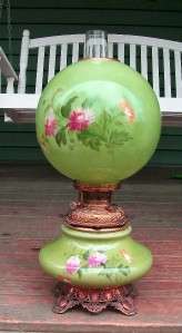 Antique Victorian Bradley & Hubbard GWTW Kerosene Parlor Lamp  