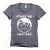cheer up emo kid t shirt why so sad turn that frown upside down in 